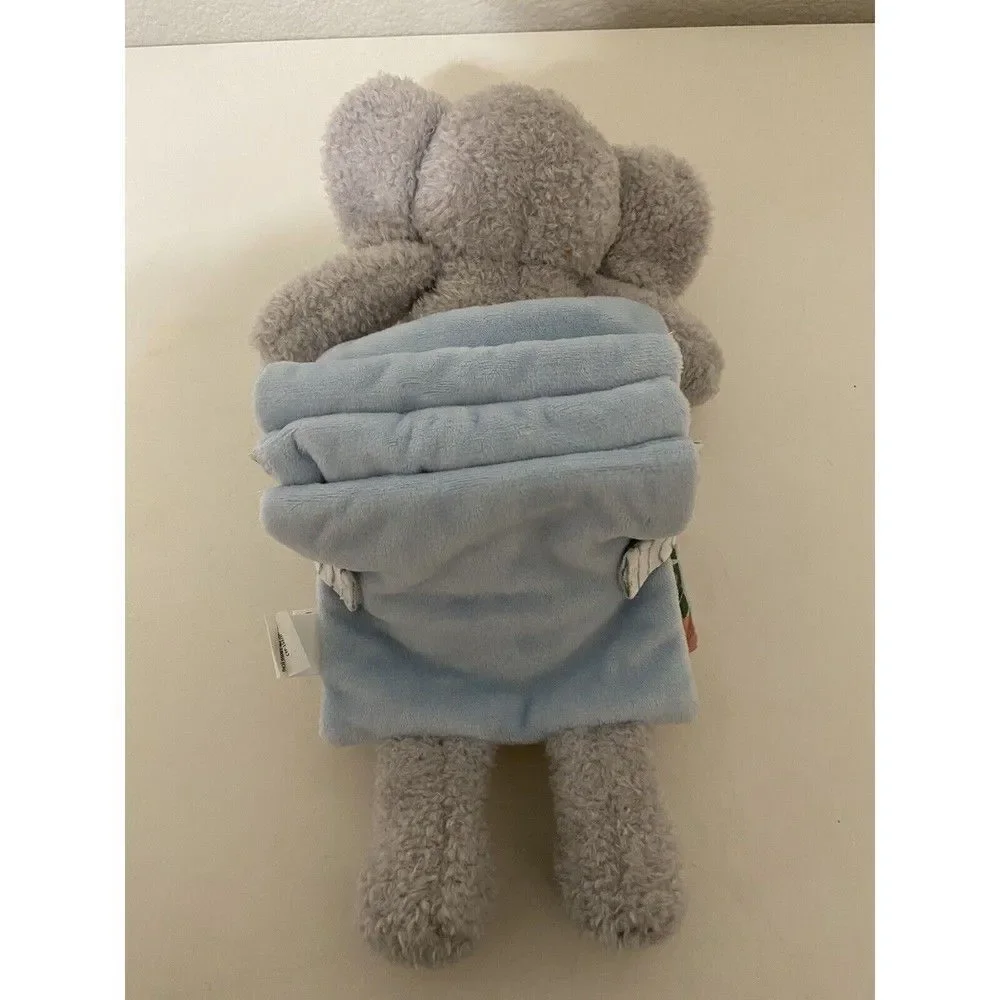 Mud Pie Reading Pals Blue Elephant Plush Soft Book NWT